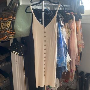 Sleeveless Button Down Midi Dress